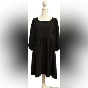 Haptics Black Size Small Babydoll Dress